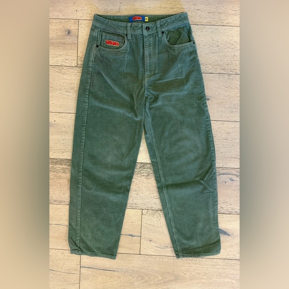 Empyre Loose Fit Sage Green Corduroy Skate Pants - Picture 1 of 4